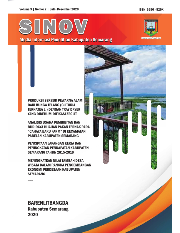 					View Vol. 2 No. 2 (2020): Desember: Media Informasi Penelitian Kabupaten Semarang
				