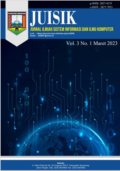 					View Vol. 3 No. 1 (2023): Maret : Jurnal ilmiah Sistem Informasi dan Ilmu Komputer
				