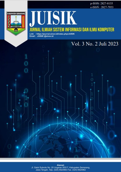 					View Vol. 3 No. 2 (2023): Juli : Jurnal ilmiah Sistem Informasi dan Ilmu Komputer
				