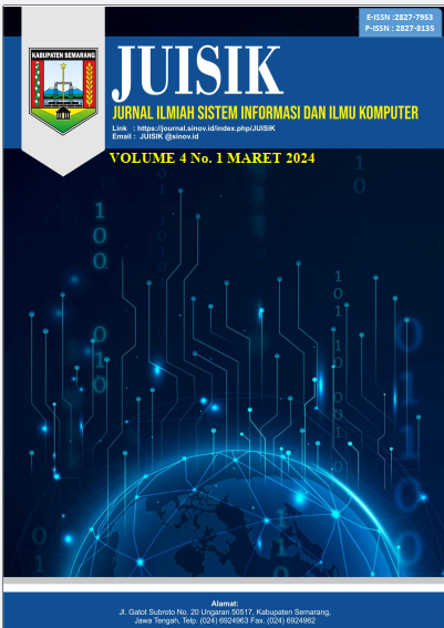 					View Vol. 4 No. 1 (2024): Maret : Jurnal ilmiah Sistem Informasi dan Ilmu Komputer
				